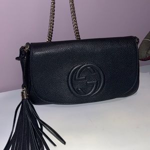 Authentic Gucci disco black crossbody bag